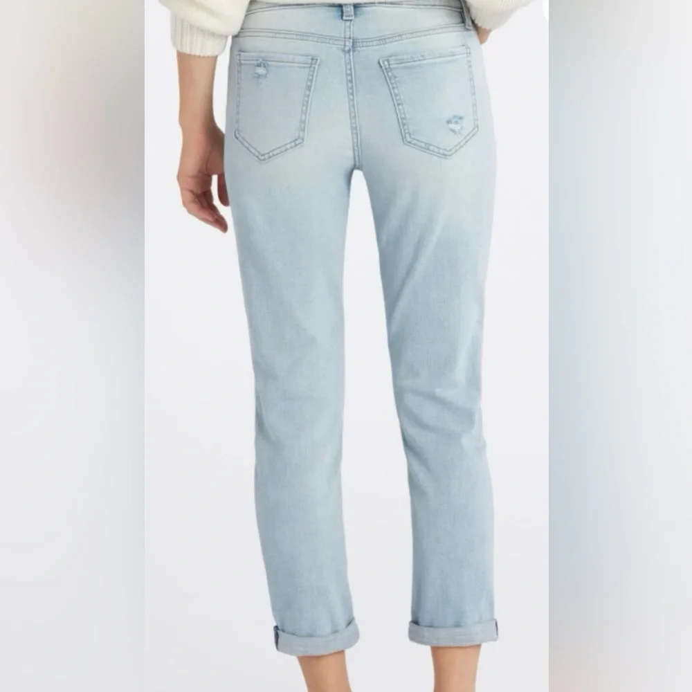 Studio Blue Casey Mid Rise Cropped Relaxed Skinny Jeans - Lt Blue - Size 31 (12) - Picture 2 of 6